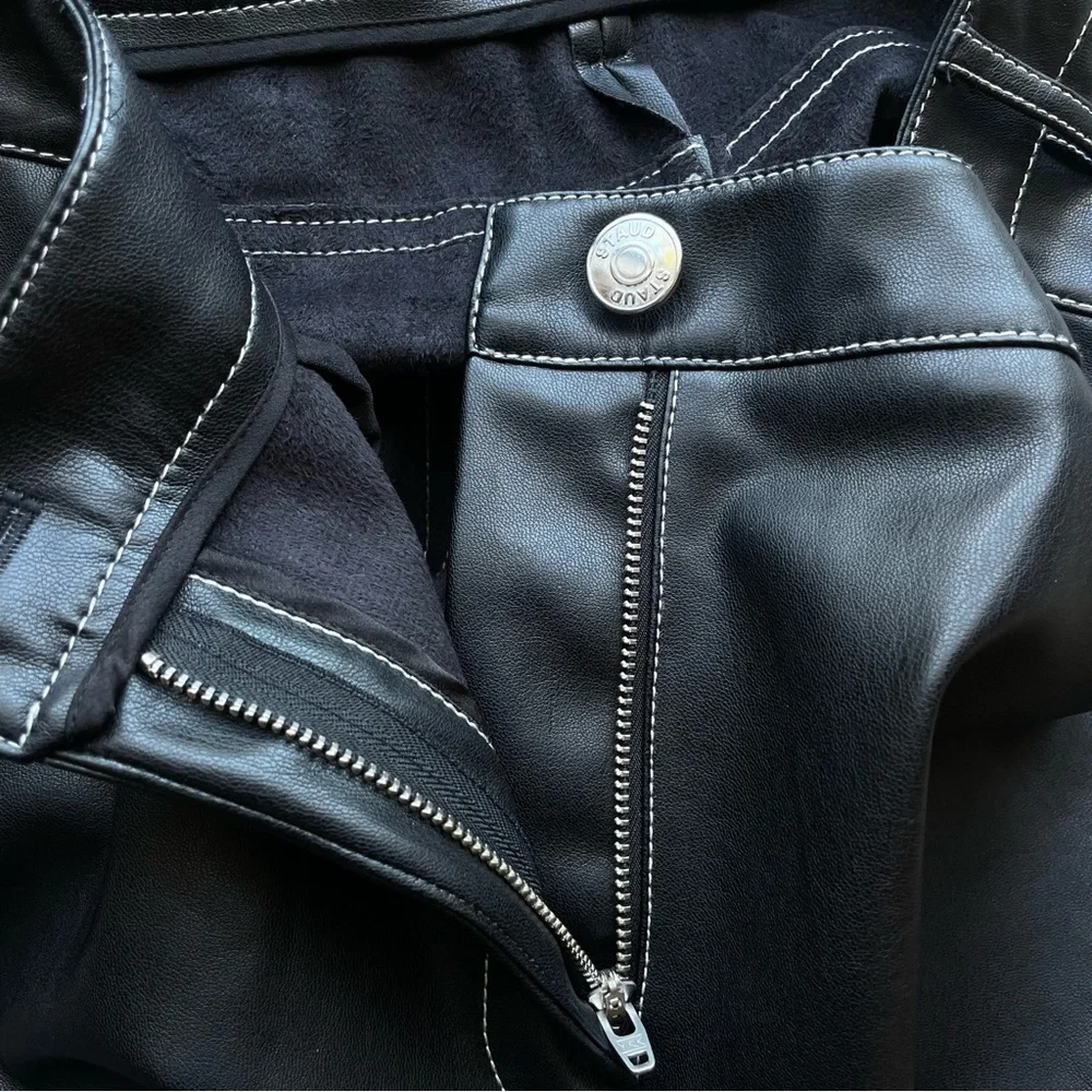 Staud Domino Pant Black Vegan Leather, NWOT - Picture 9 of 13